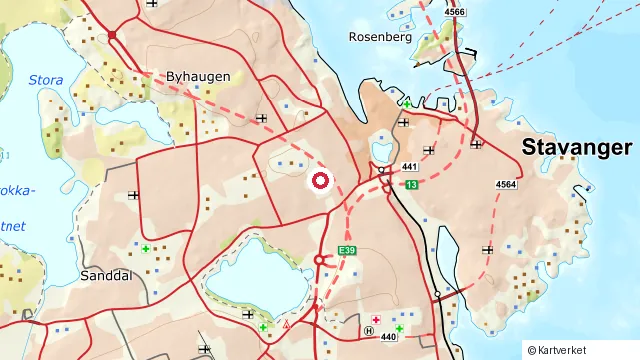 Kart som viser hvor Breidablikk ligger