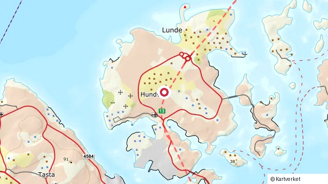 Kart som viser hvor Hundvåg ligger
