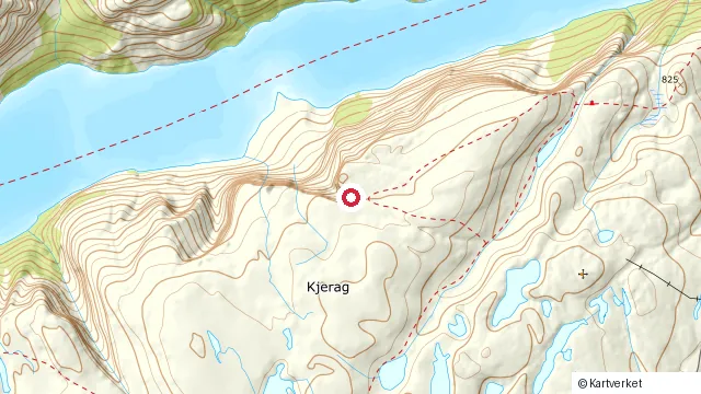 Kart som viser hvor Kjeragbolten ligger