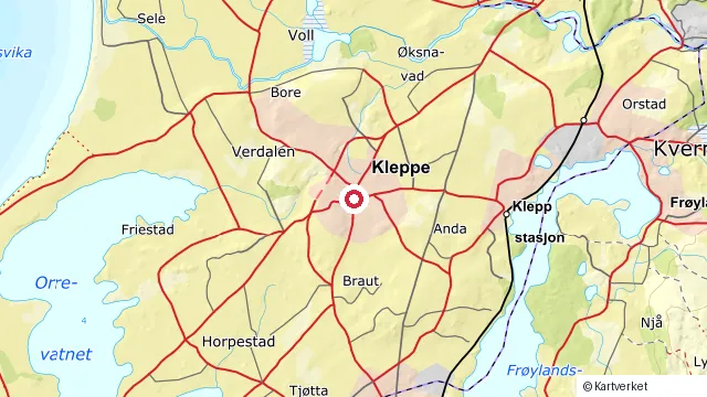 Kart som viser hvor Klepp kommune ligger