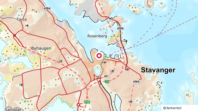 Kart som viser hvor Øvre Holmegate ligger