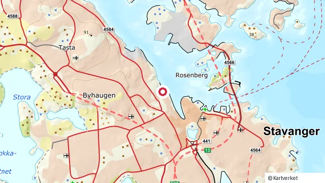 Kart som viser hvor Stavanger konserthus ligger