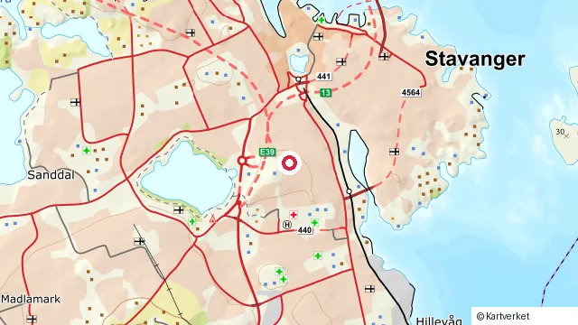 Kart som viser hvor Våland ligger